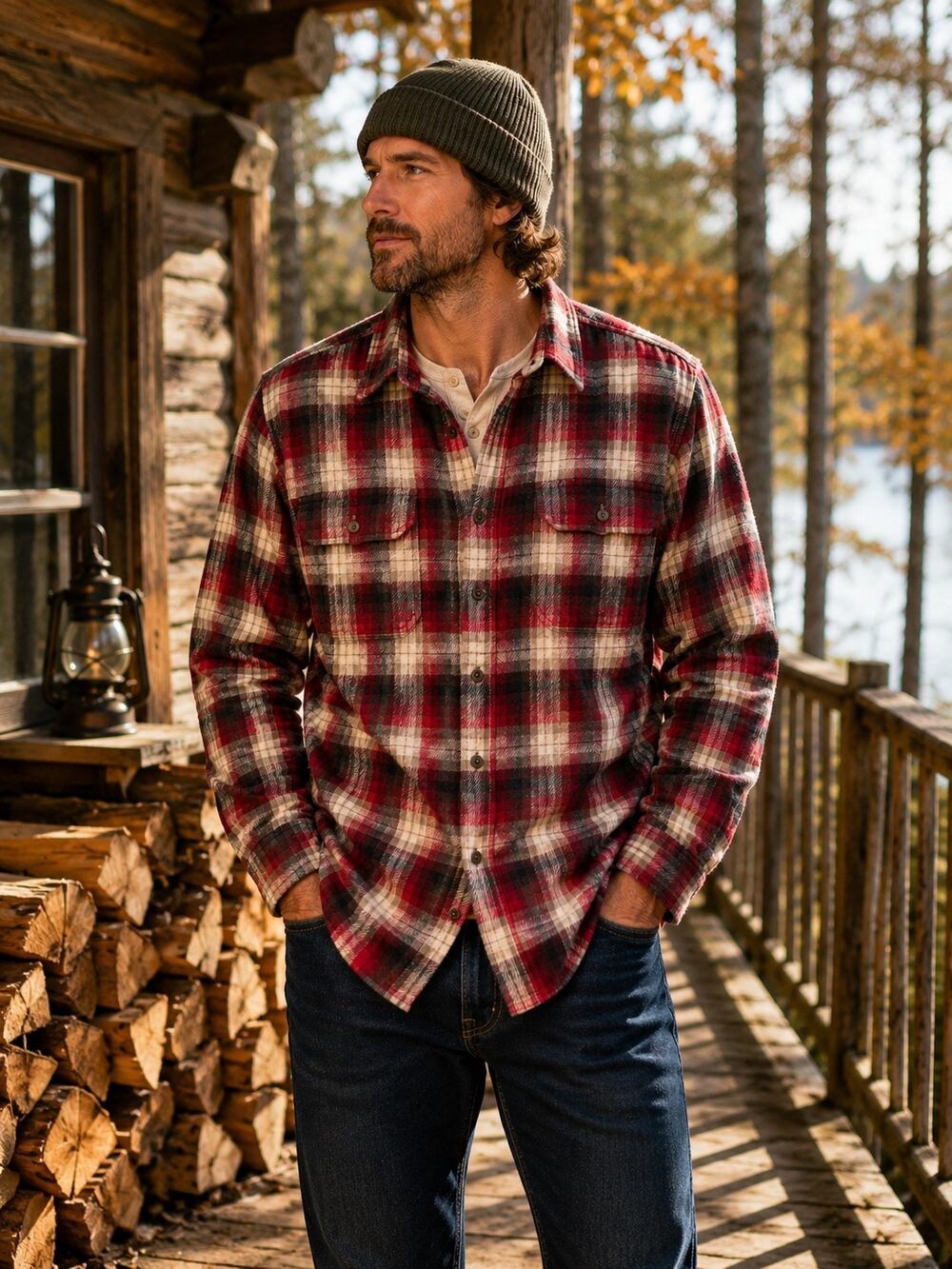 Woolrich XL Heavy Flannel Shirt Red Plaid Workwear Lumberjack Outdoor Cotton